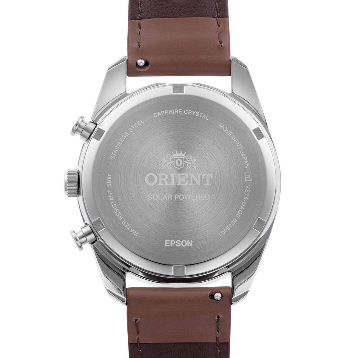ORIENT RA-TX0306S10B Quartz Contemporary Watch, Leather Strap Gens Solar Chrono L,B 200MTR
