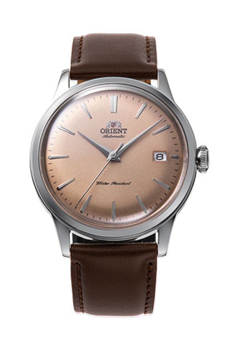 ORIENT RA-AC0M15Y Mechanical Bambino Watch, Leather Strap