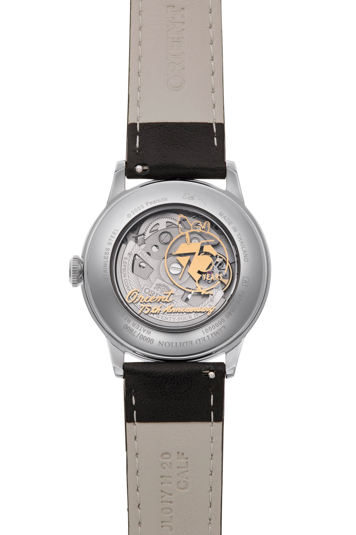 ORIENT RA-AC0M16S Mechanical Classic Peanuts™ Watch, Leather Strap - 38.4mm Limited