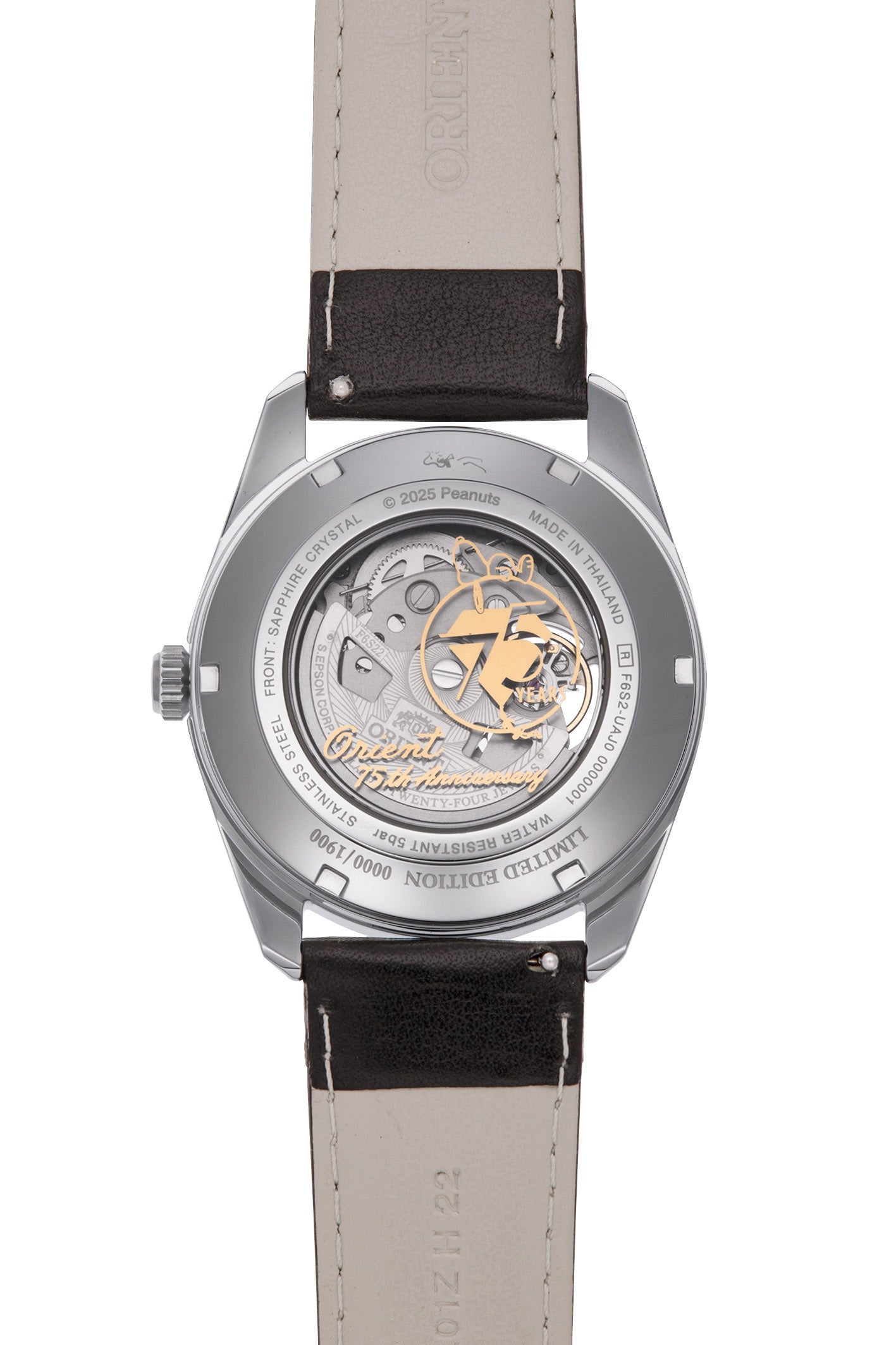 ORIENT RA-AR0011S Mechanical Contemporary Peanuts™ Watch, Leather Strap - 40.8mm Limited