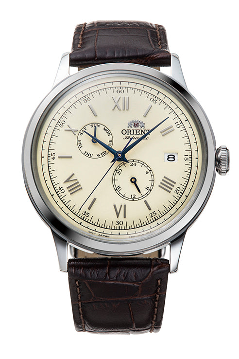 ORIENT RA-AK0702Y Classic Multi-function Automatic Leather Strap Watch