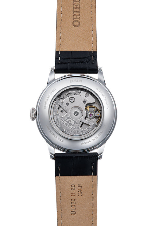 ORIENT RA-AP0104S Bambino 38.4mm Silver Dial Small Seconds Automatic Black Leather Strap Watch