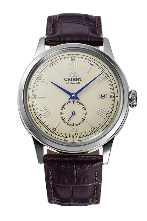 ORIENT RA-AP0105Y Bambino 38.4mm Ivory Dial Small Seconds Automatic Brown Leather Strap Watch