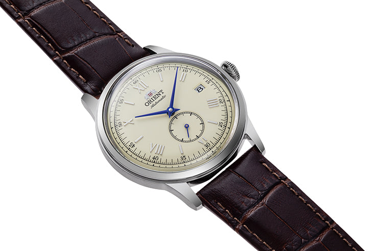 ORIENT RA-AP0105Y Bambino 38.4mm Ivory Dial Small Seconds Automatic Brown Leather Strap Watch