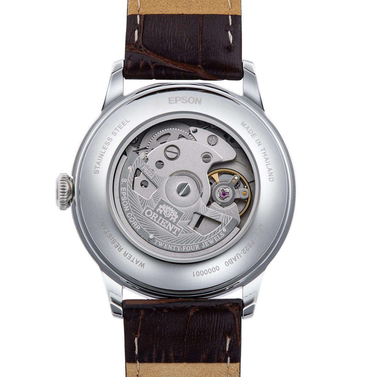 ORIENT RA-AP0105Y Bambino 38.4mm Ivory Dial Small Seconds Automatic Brown Leather Strap Watch