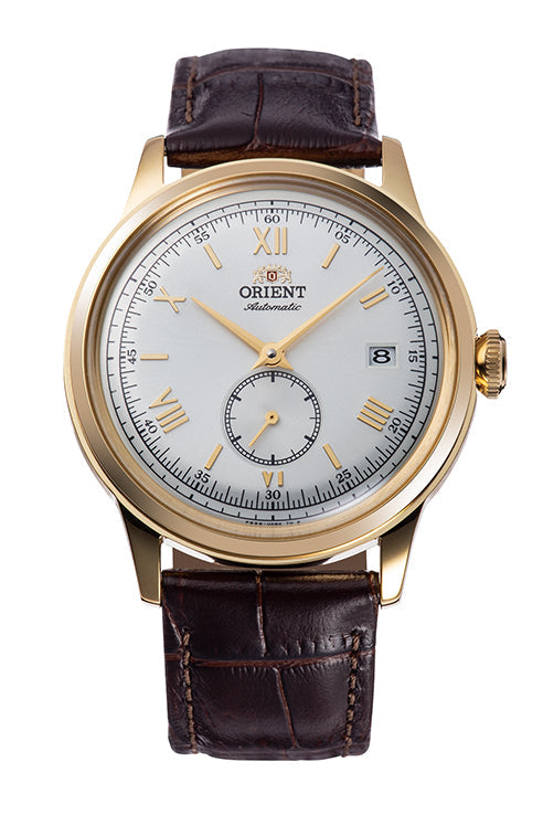 ORIENT RA-AP0106S Bambino 38.4mm Silver Dial Small Seconds Automatic Brown Leather Strap Watch