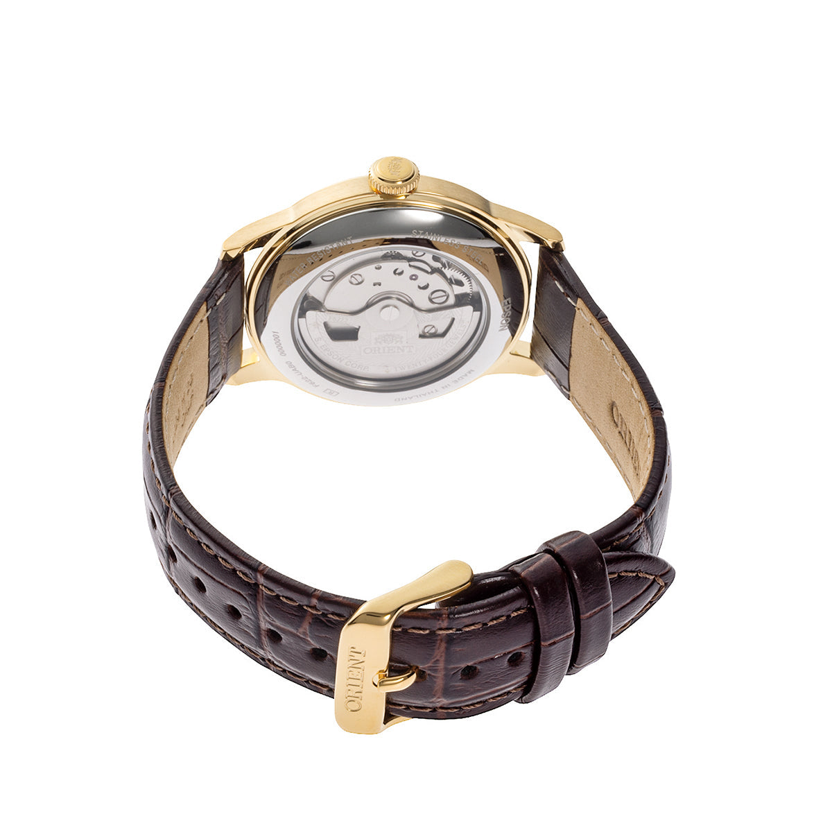 ORIENT RA-AP0106S Bambino 38.4mm Silver Dial Small Seconds Automatic Brown Leather Strap Watch