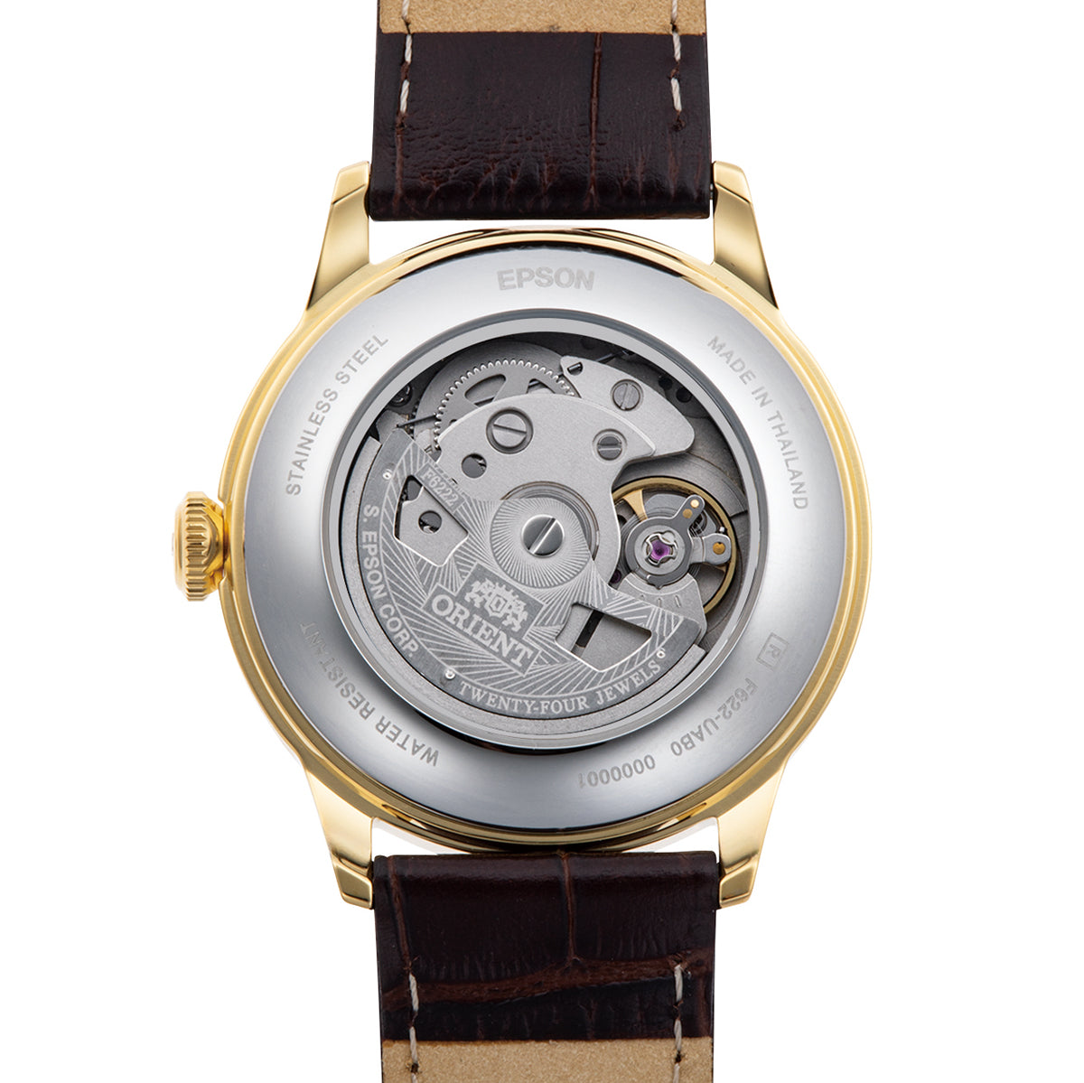 ORIENT RA-AP0106S Bambino 38.4mm Silver Dial Small Seconds Automatic Brown Leather Strap Watch
