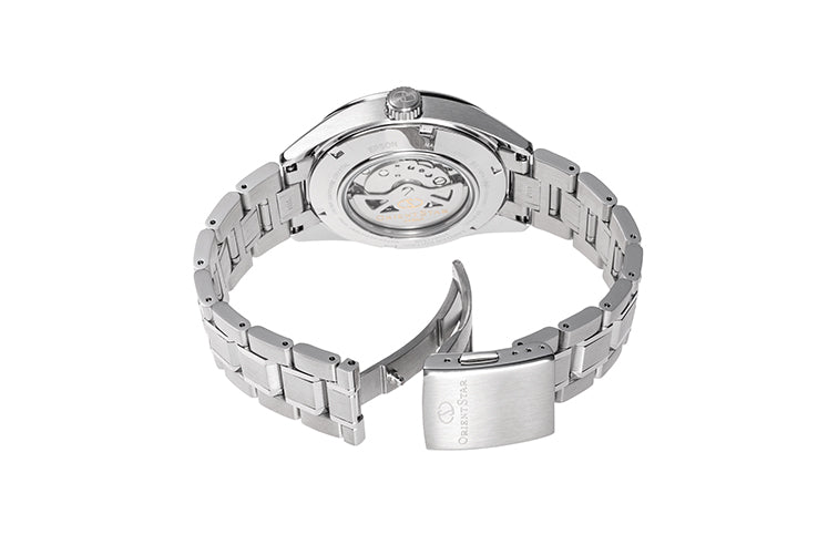 ORIENT STAR RE-AV0122L Contemporary Open Heart Gents Metal Bracelet Strap Watch