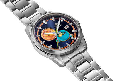 ORIENT RA-AK0316E Mechanical Contemporary Sun and Moon design, Metal Strap - 41.5mm