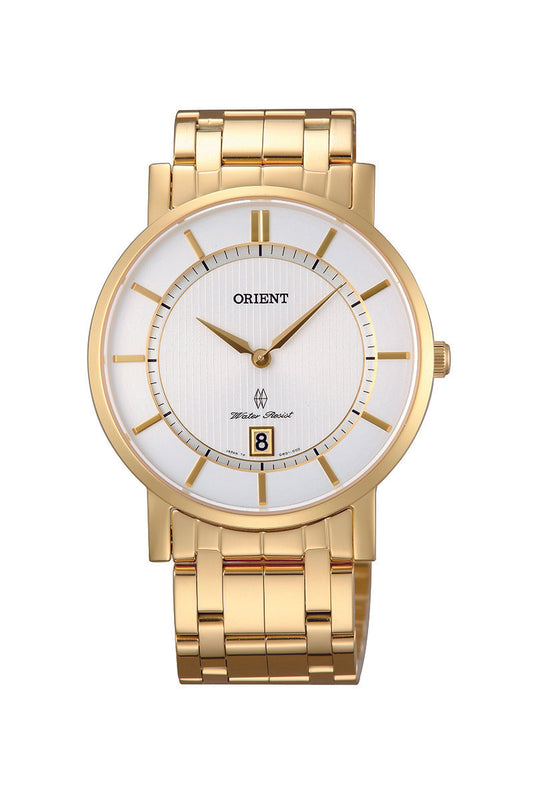 ساعة ORIENT GW01001W كوارتز بسوار معدني معاصر