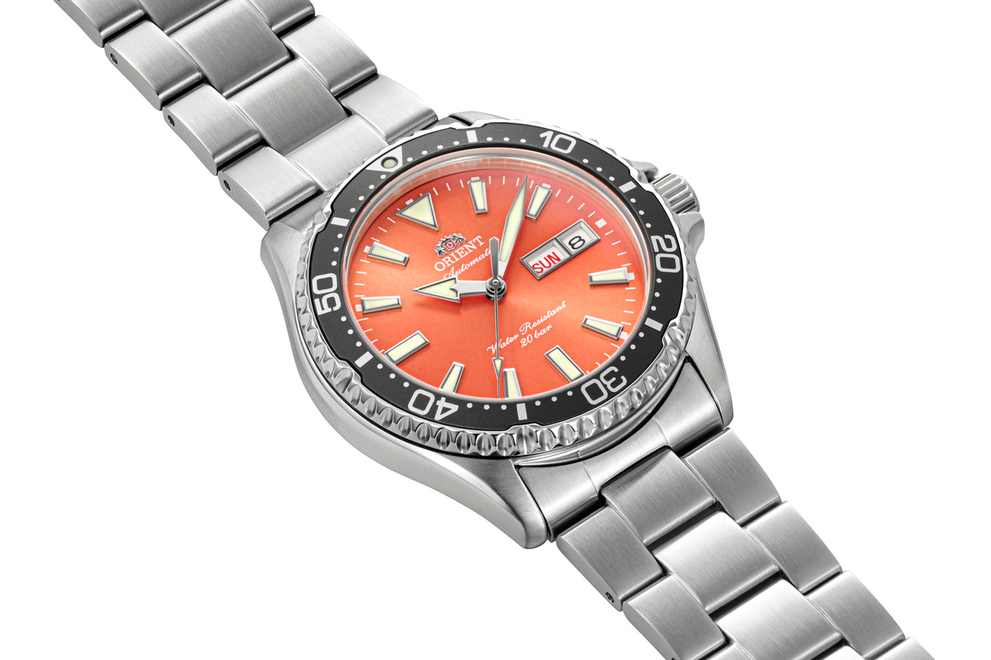 Orient RA-AA0826Y Sports Mako Orange Dial Steel Mens Automatic Watch-41.8mm