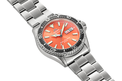 Orient RA-AA0826Y Sports Mako Orange Dial Steel Mens Automatic Watch-41.8mm