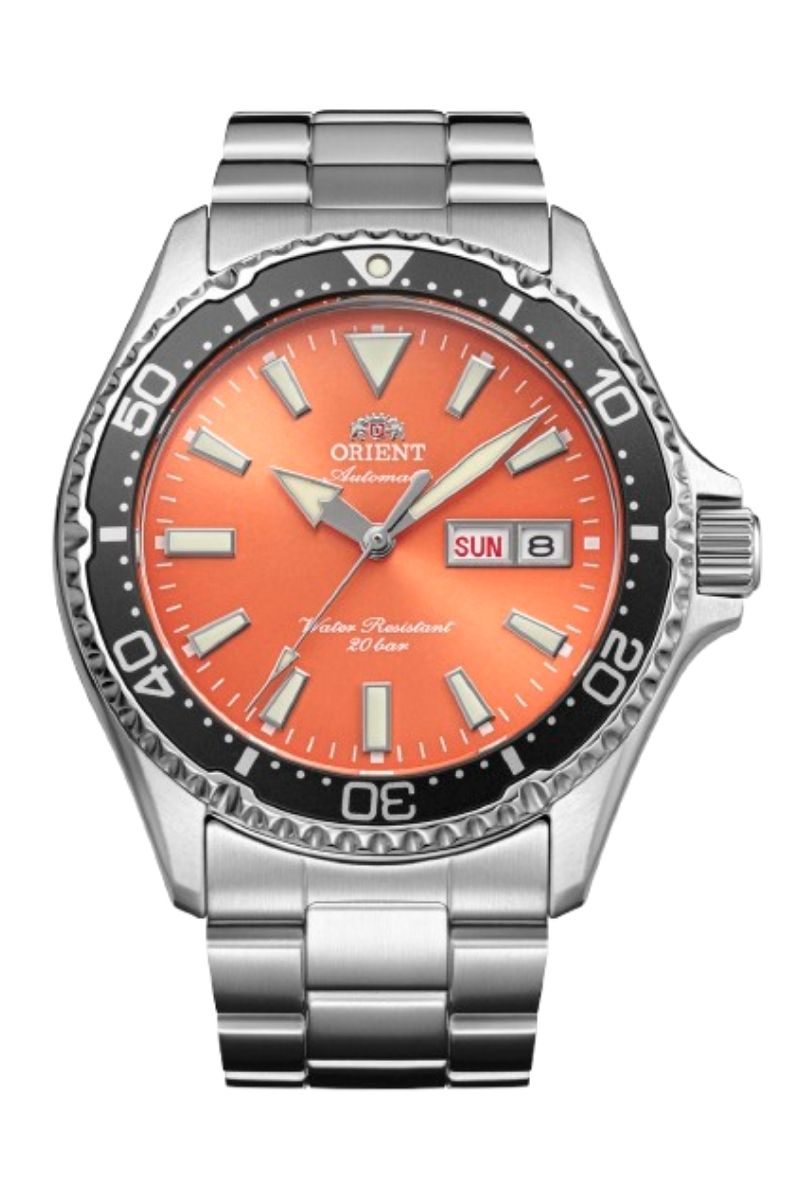 Orient RA-AA0826Y Sports Mako Orange Dial Steel Mens Automatic Watch-41.8mm