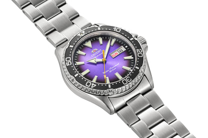 Orient RA-AA0827V Sports Mako Limited Release Purple Dial Steel Mens Automatic Watch-41.8mm