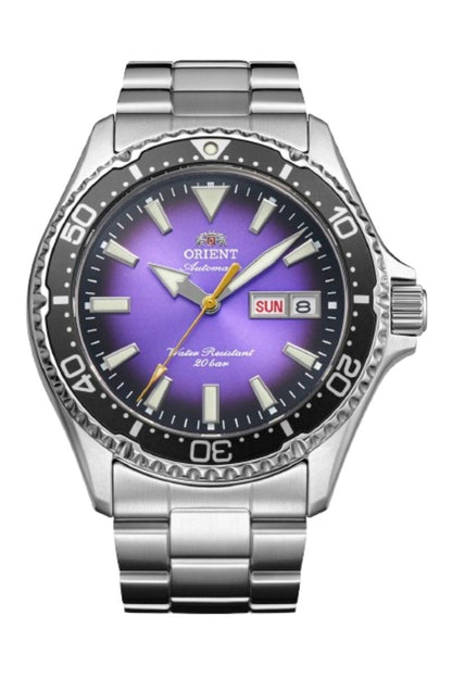 Orient RA-AA0827V Sports Mako Limited Release Purple Dial Steel Mens Automatic Watch-41.8mm