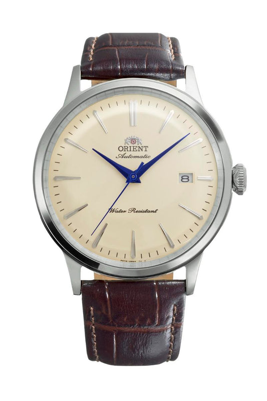 ORIENT RA-AC0033Y Mechanical Bambino Watch, Leather Strap - 40.5mm