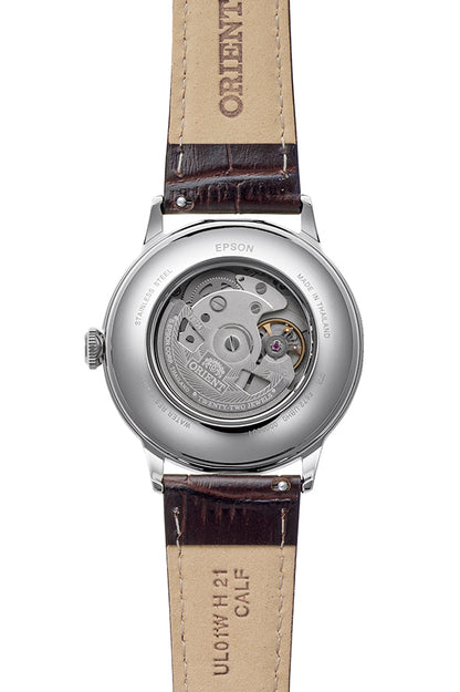 ORIENT RA-AC0029E Mechanical Bambino Watch, Leather Strap - 40.5mm