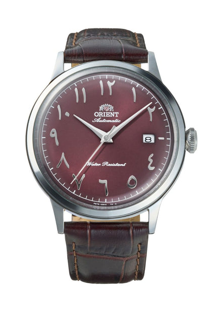 Orient Bambino RA-AC0037R Arabic Numerals Red Dial Leather Strap Watch - 40.5mm