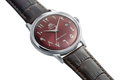Orient Bambino RA-AC0037R Arabic Numerals Red Dial Leather Strap Watch - 40.5mm