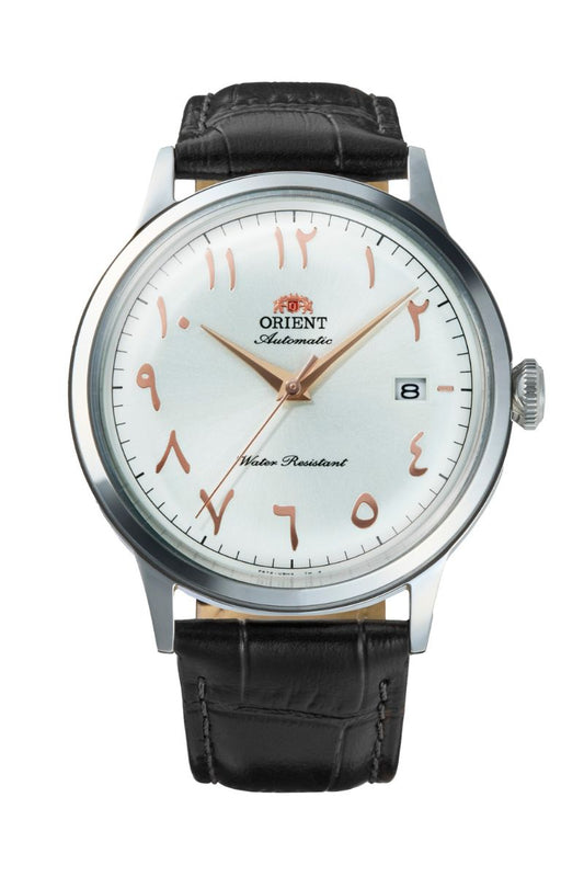 Orient Bambino RA-AC0038S Arabic White Dial Leather Strap Watch - 40.5mm