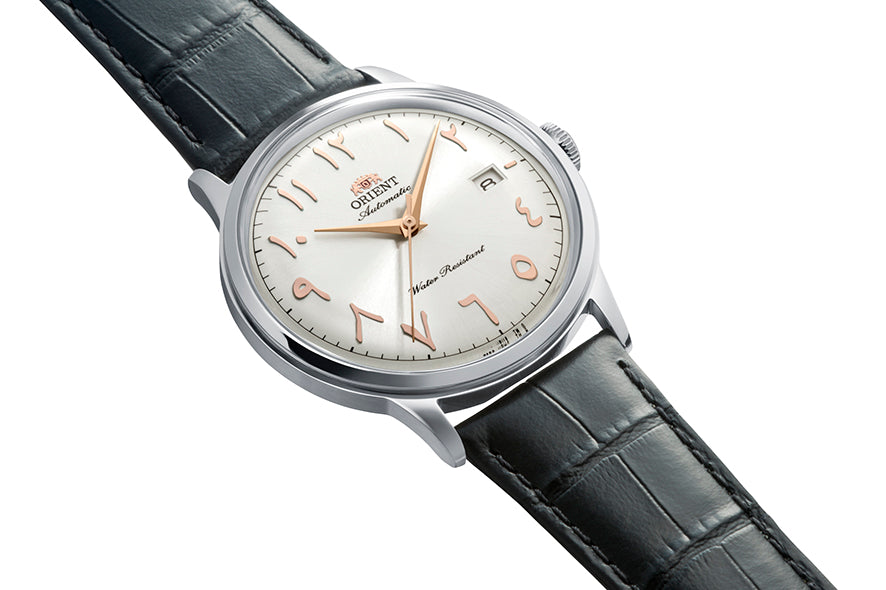 Orient Bambino RA-AC0038S Arabic White Dial Leather Strap Watch - 40.5mm
