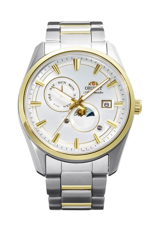 ORIENT RA-AK0312S Mechanical Contemporary Sun and Moon design Metal Strap - 41.5mm Limited