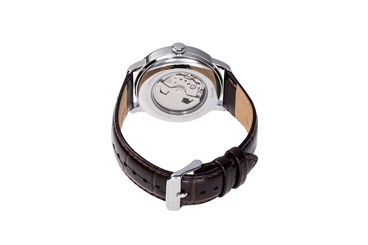 ORIENT RA-AK0803Y Sun and Moon with Open Heart Classic Automatic Leather Strap Watch