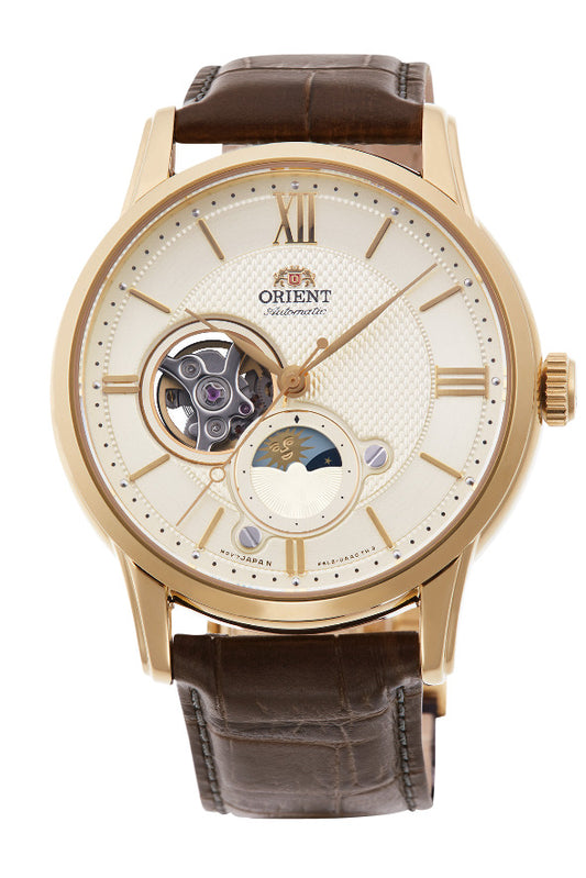 ORIENT RA-AS0010S Sun & Moon Classic Automatic Gents Leather Strap Watch