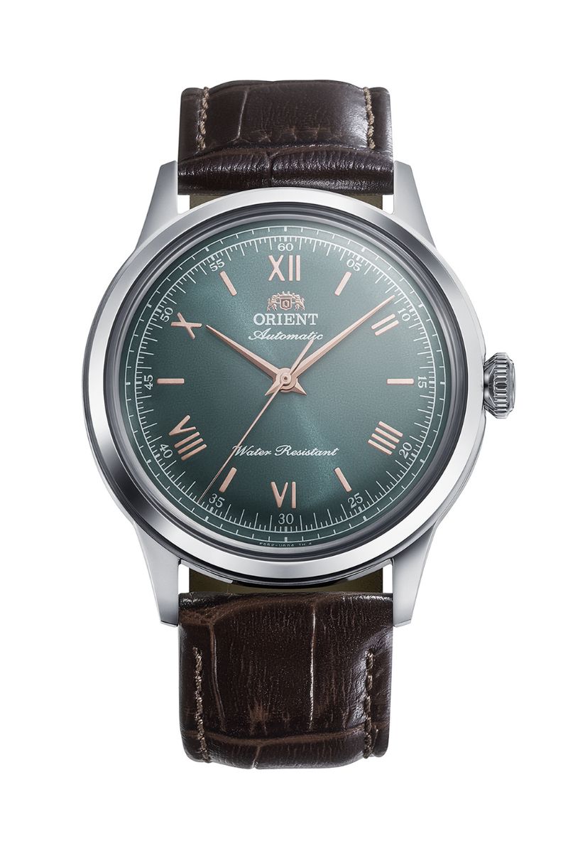 ORIENT RA-BB0001E Bambino Automatic Brown Leather Strap Watch-38.4mm