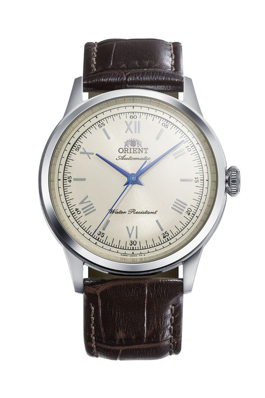 ORIENT RA-BB0003Y Bambino Automatic Brown Leather Strap Watch-38.4mm