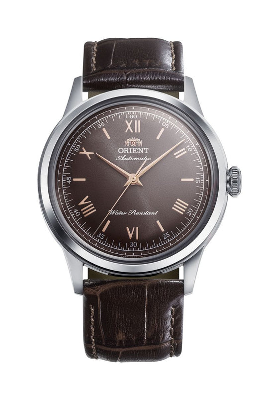 ORIENT RA-BB0004Y Bambino Automatic Brown Leather Strap Watch-38.4mm